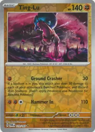 Ting-Lu Reverse Holo Pokemon card from Twilight Masquerade