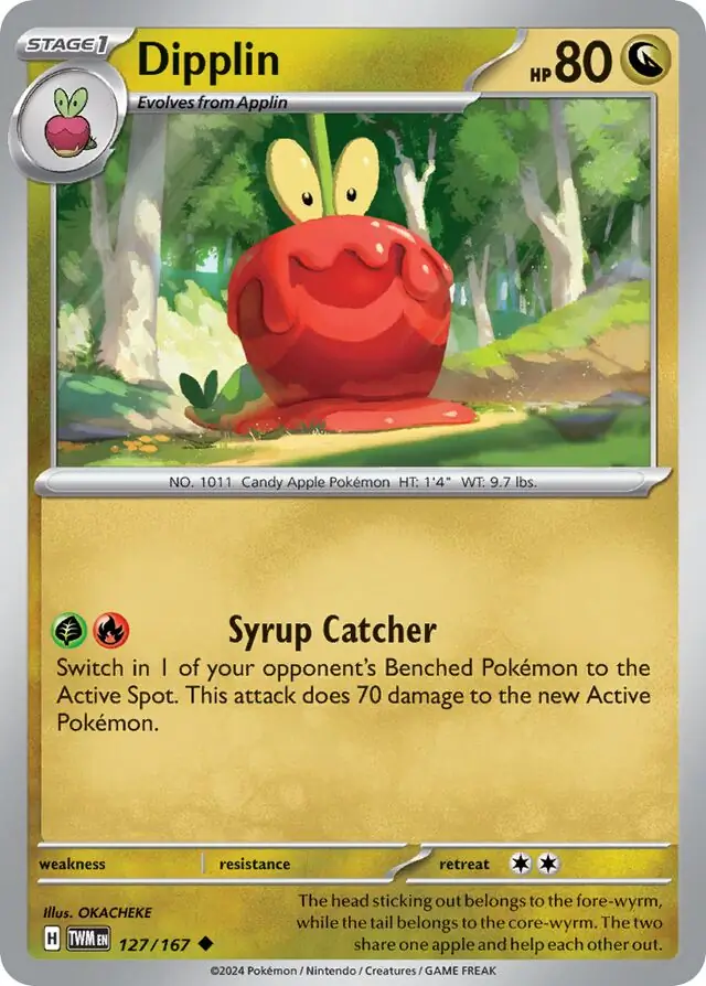 Dipplin Pokemon card from Twilight Masquerade