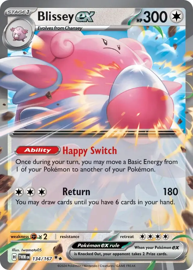Blissey ex Pokemon card from Twilight Masquerade