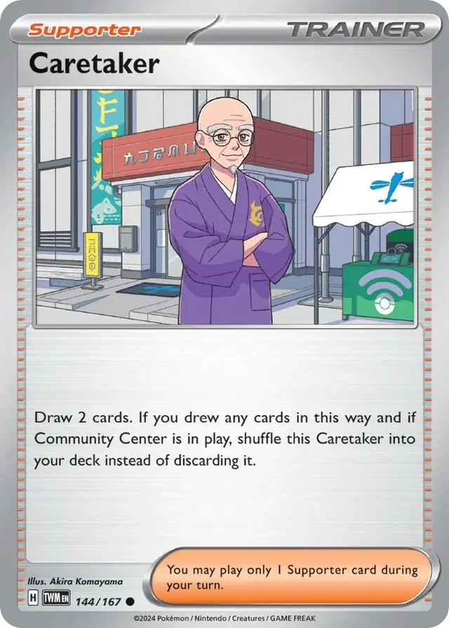 Caretaker Pokemon card from Twilight Masquerade