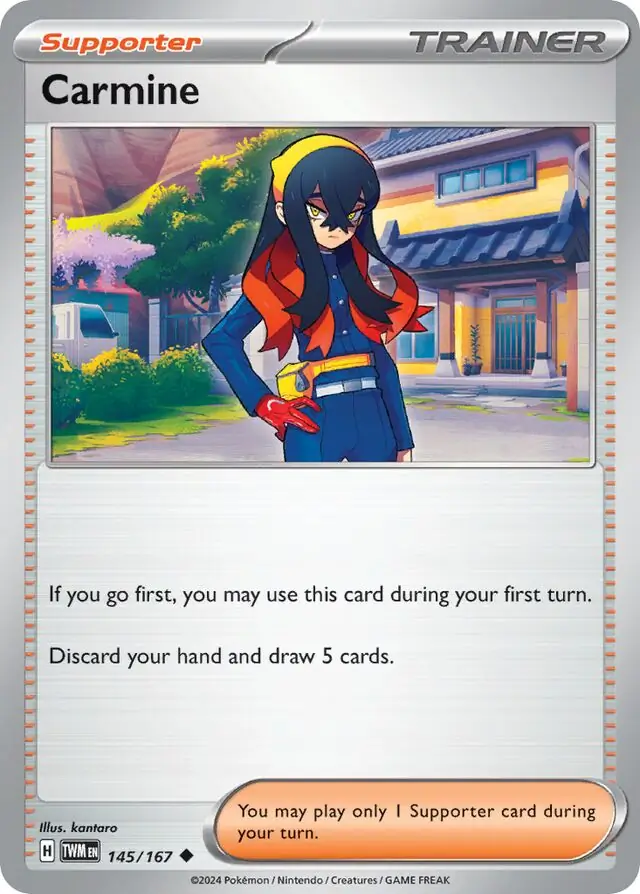 Carmine Pokemon card from Twilight Masquerade