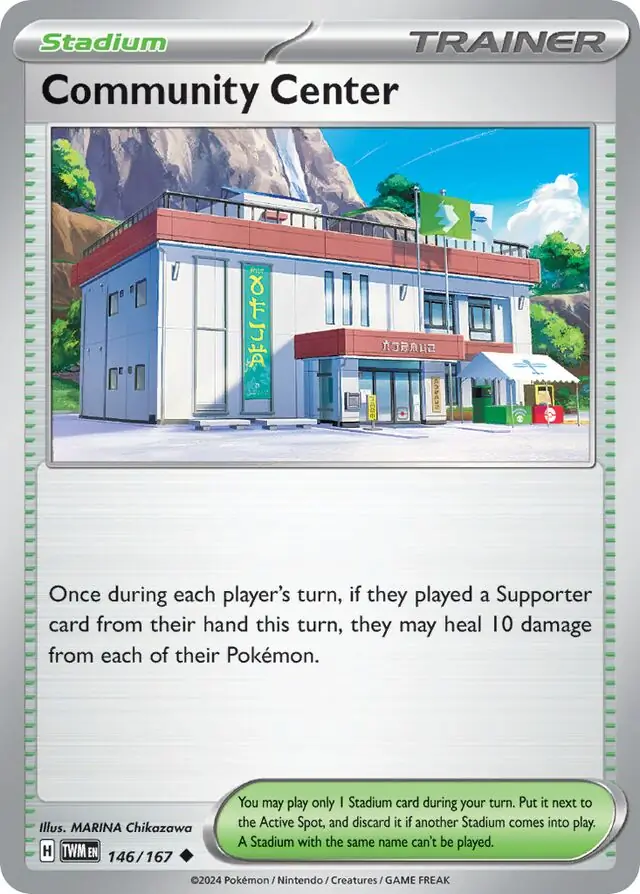 Community Center Pokemon card from Twilight Masquerade
