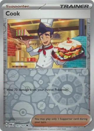 Cook Reverse Holo Pokemon card from Twilight Masquerade