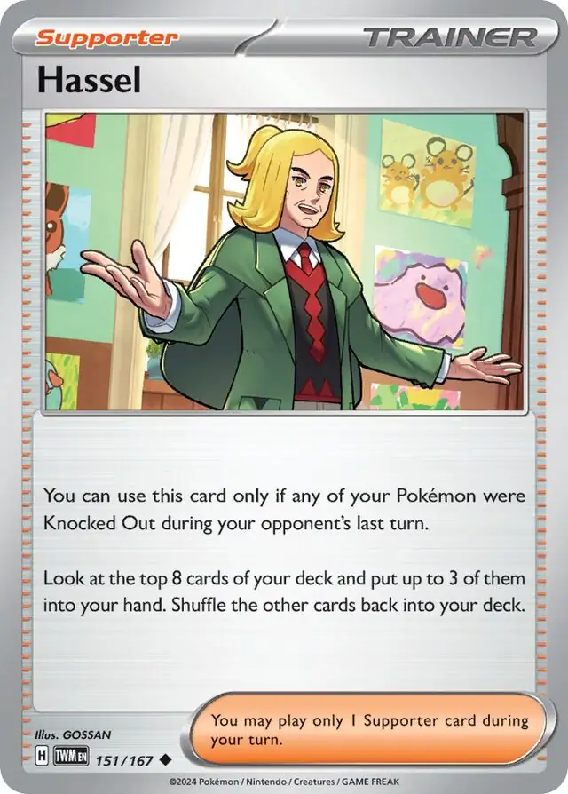 Hassel Pokemon card from Twilight Masquerade