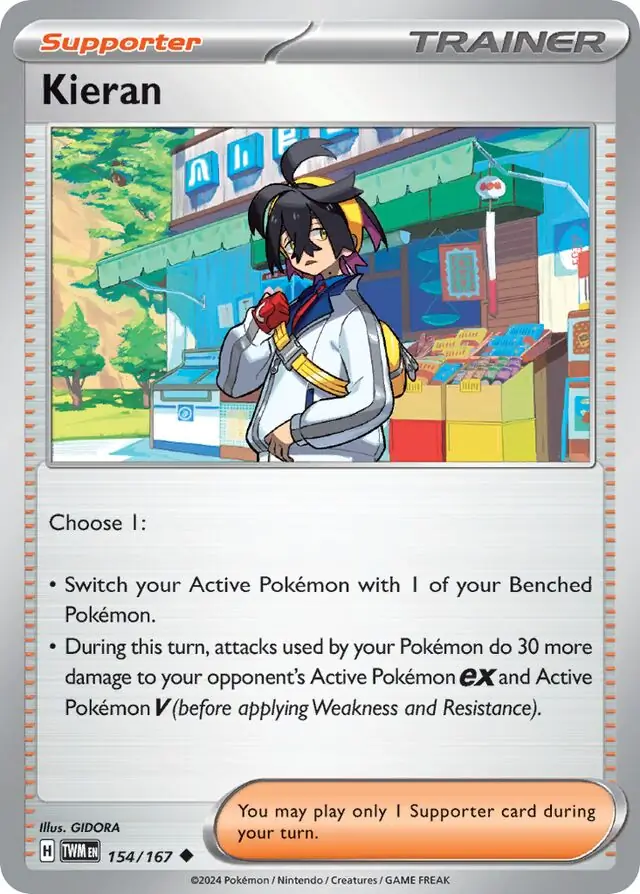 Kieran Pokemon card from Twilight Masquerade