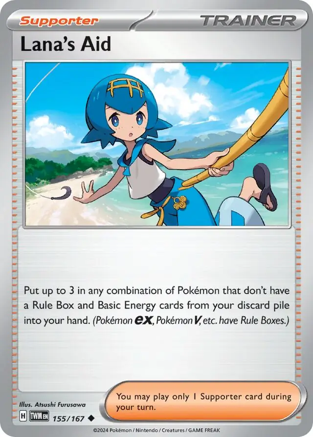 Lana's Aid Pokemon card from Twilight Masquerade