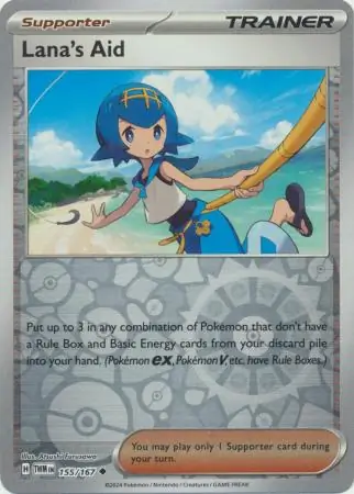 Lana's Aid Reverse Holo Pokemon card from Twilight Masquerade