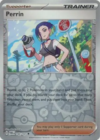 Perrin Reverse Holo Pokemon card from Twilight Masquerade