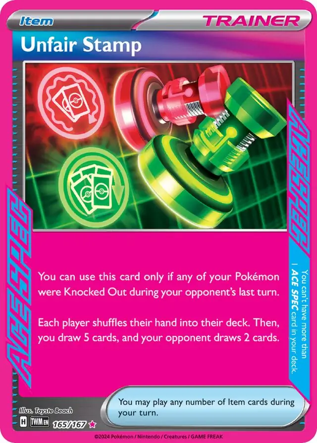 Unfair Stamp Pokemon card from Twilight Masquerade