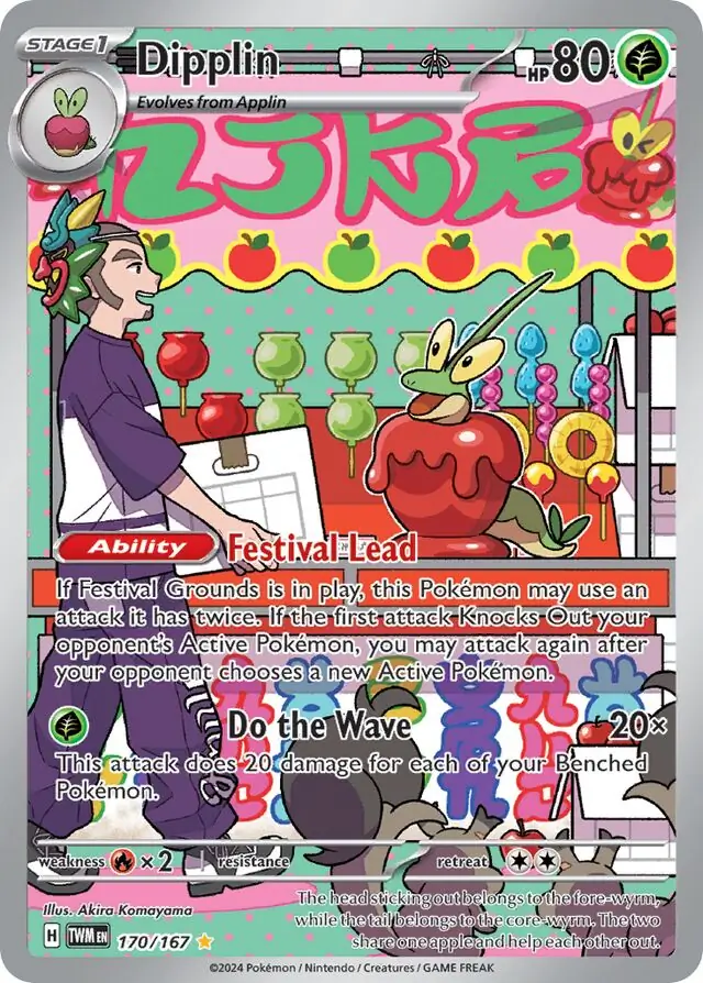 Dipplin Pokemon card from Twilight Masquerade