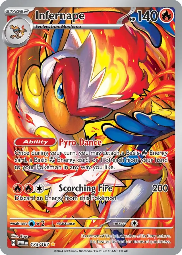 Infernape Pokemon card from Twilight Masquerade