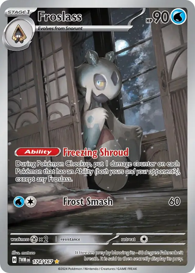 Froslass Pokemon card from Twilight Masquerade