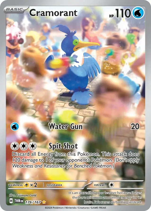 Cramorant Pokemon card from Twilight Masquerade