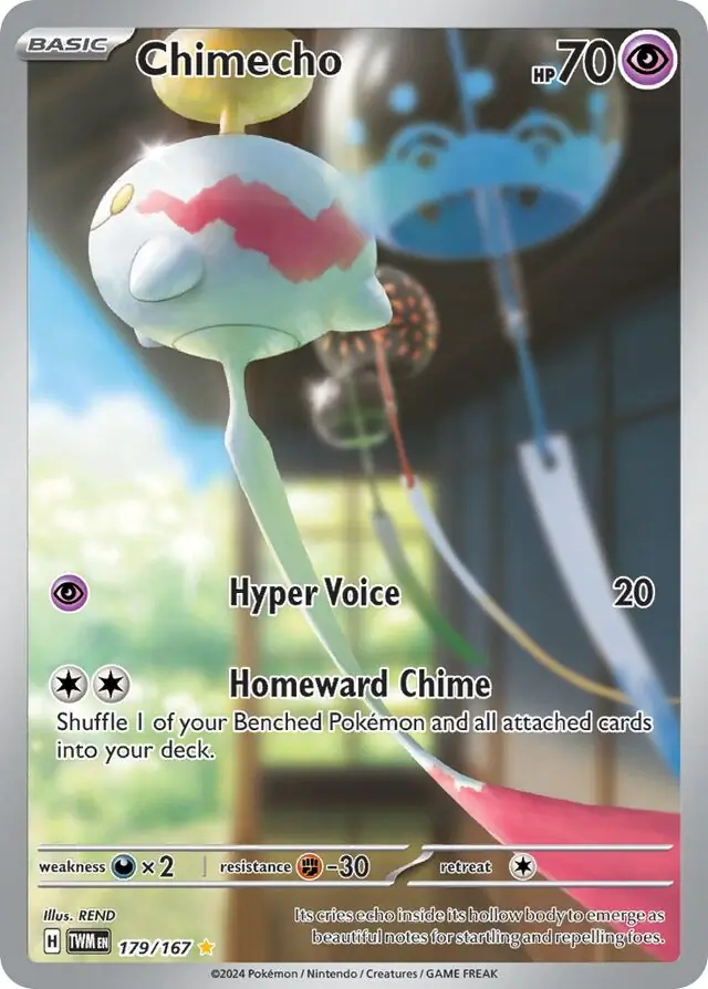 Chimecho Pokemon card from Twilight Masquerade