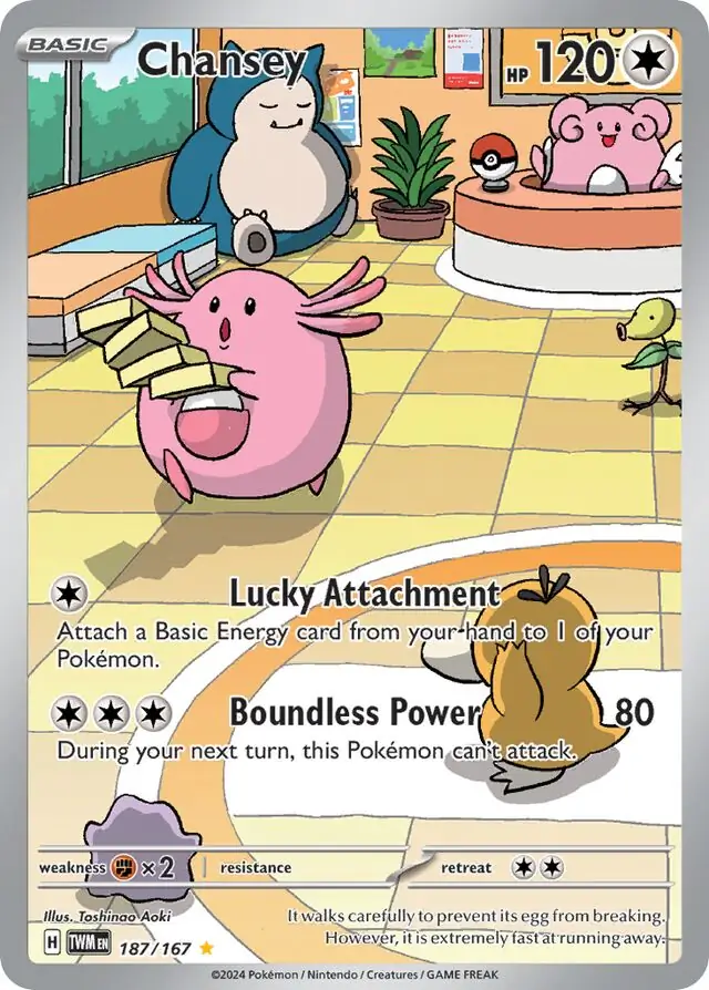 Chansey Pokemon card from Twilight Masquerade