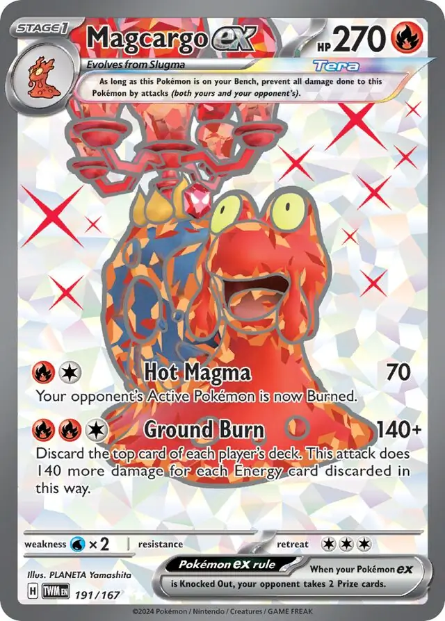 Magcargo ex Pokemon card from Twilight Masquerade