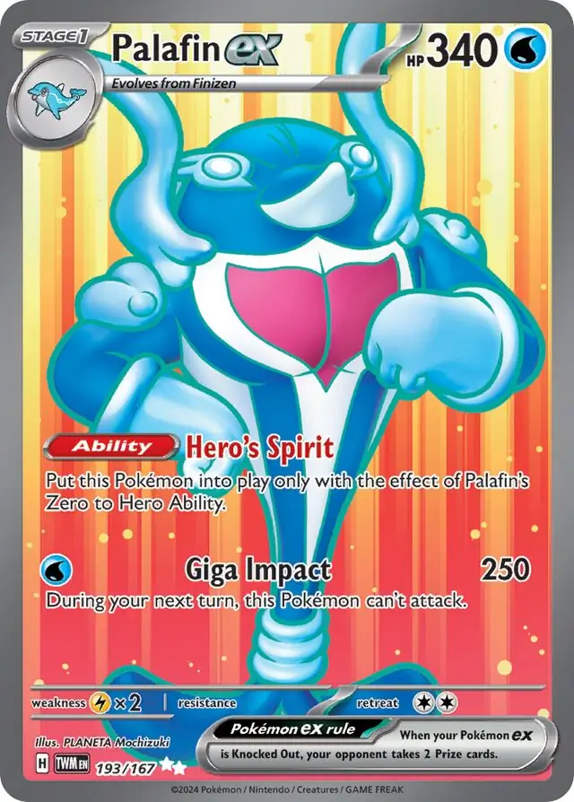 Palafin ex Pokemon card from Twilight Masquerade