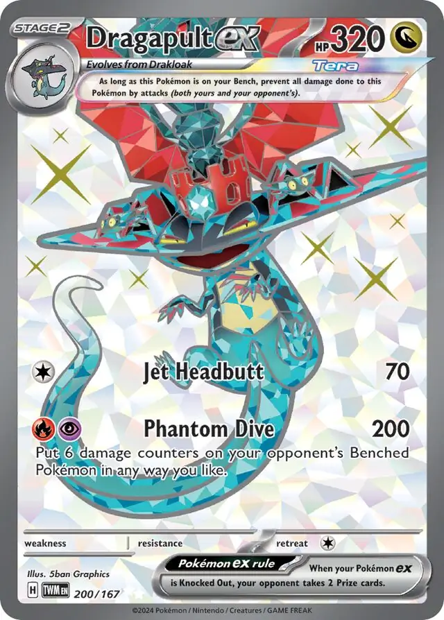 Dragapult ex Pokemon card from Twilight Masquerade