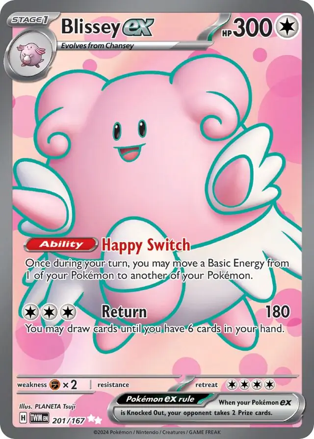 Blissey ex Pokemon card from Twilight Masquerade