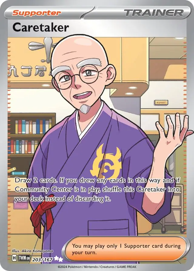 Caretaker Pokemon card from Twilight Masquerade