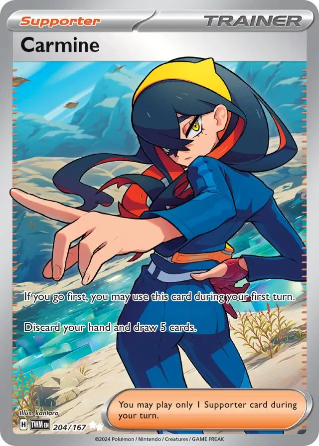 Carmine Pokemon card from Twilight Masquerade