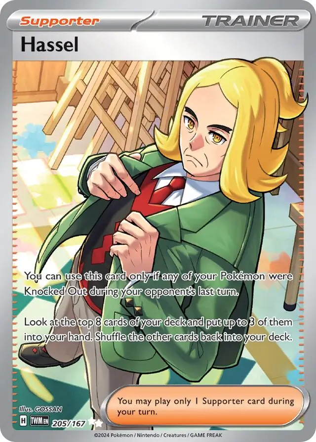 Hassel Pokemon card from Twilight Masquerade