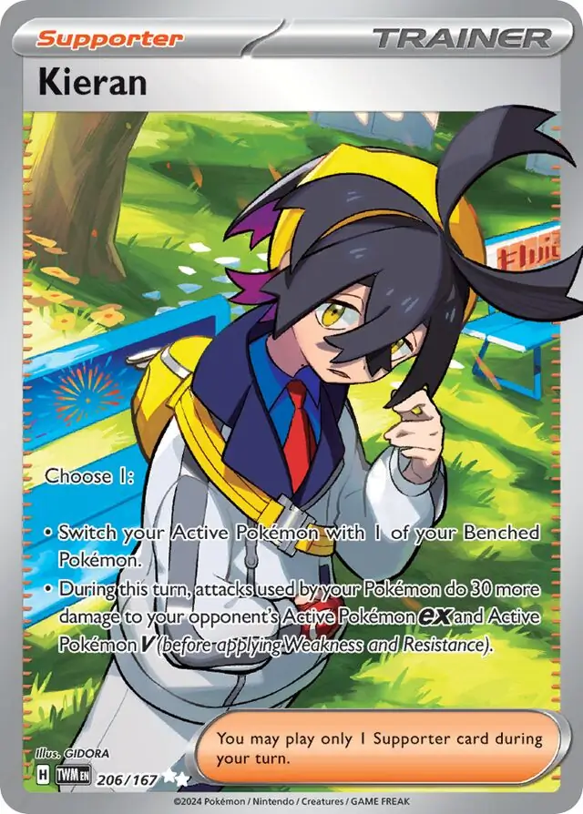 Kieran Pokemon card from Twilight Masquerade