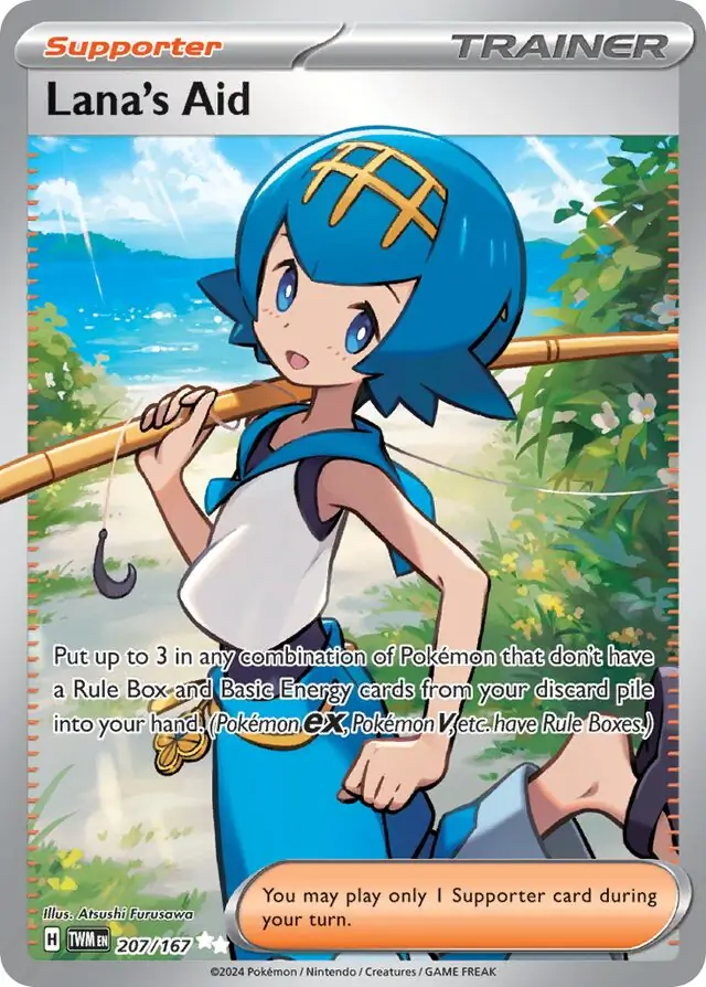 Lana's Aid Pokemon card from Twilight Masquerade