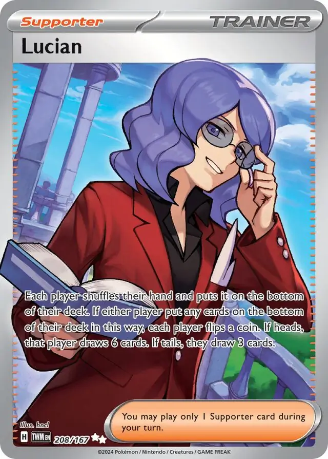 Lucian Pokemon card from Twilight Masquerade