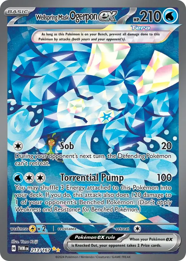 Wellspring Mask Ogerpon ex Pokemon card from Twilight Masquerade