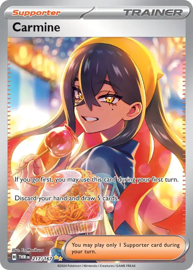 Carmine Pokemon card from Twilight Masquerade