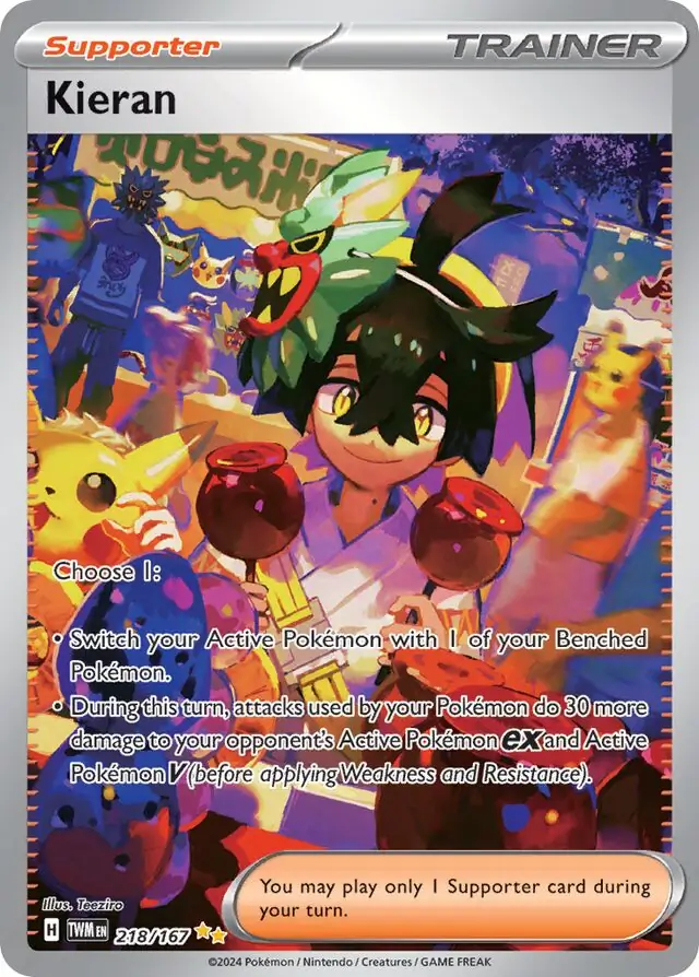 Kieran Pokemon card from Twilight Masquerade