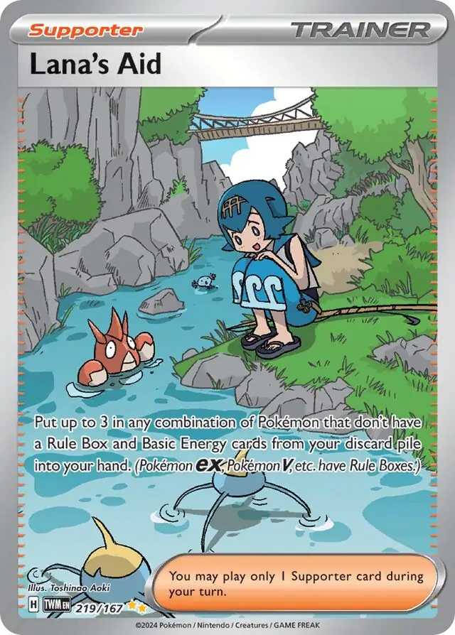 Lana's Aid Pokemon card from Twilight Masquerade