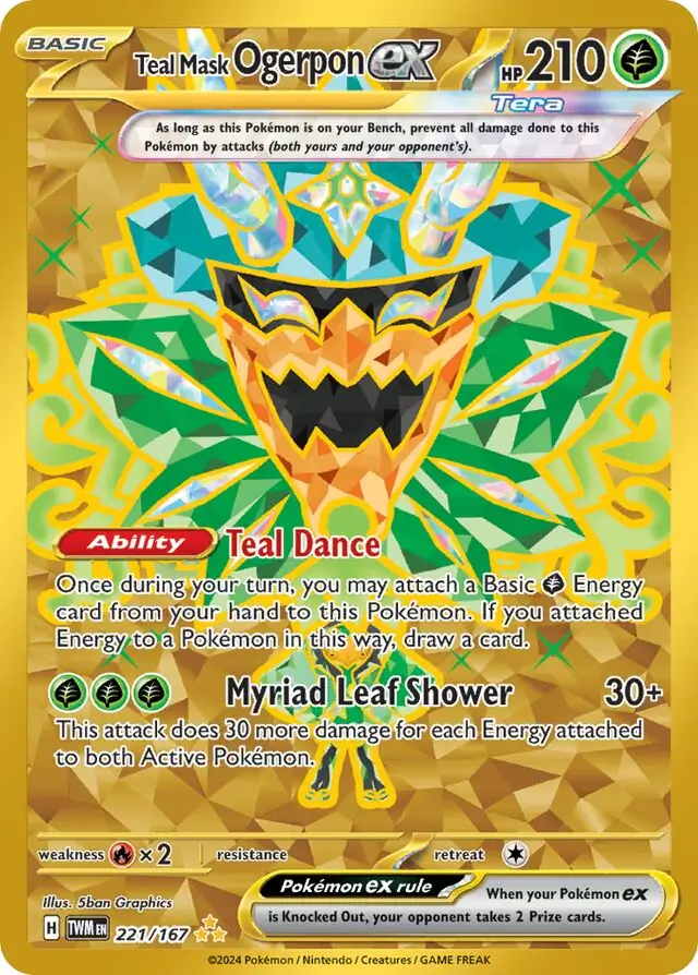 Teal Mask Ogerpon ex Pokemon card from Twilight Masquerade
