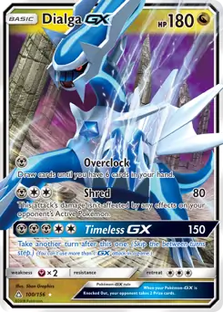 Dialga GX Pokemon card from Ultra Prism