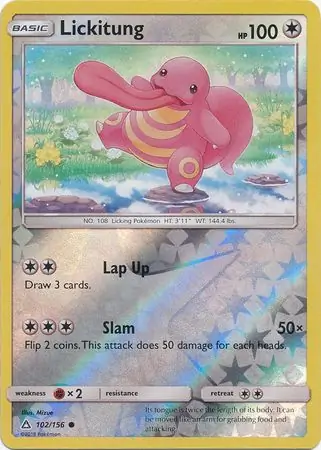 Lickitung Reverse Holo Pokemon card from Ultra Prism
