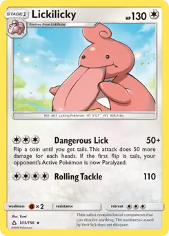 Lickilicky Pokemon card from Ultra Prism