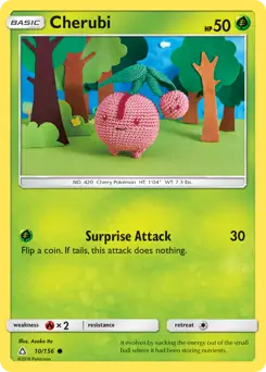 Cherubi Pokemon card from Ultra Prism