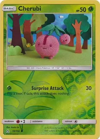 Cherubi Reverse Holo Pokemon card from Ultra Prism