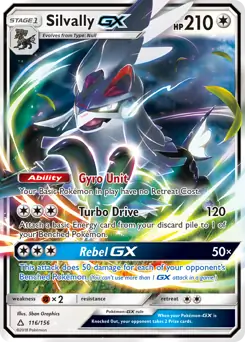 Silvally GX Pokemon card from Ultra Prism