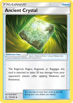 Ancient Crystal Pokemon card from Ultra Prism