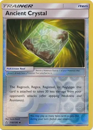Ancient Crystal Reverse Holo Pokemon card from Ultra Prism