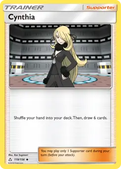 Cynthia Pokemon card from Ultra Prism