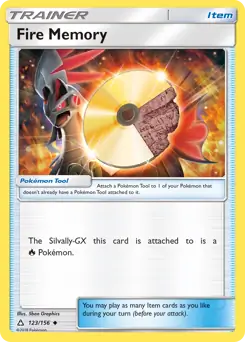 Fire Memory Pokemon card from Ultra Prism