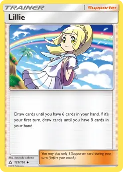 Lillie Pokemon card from Ultra Prism
