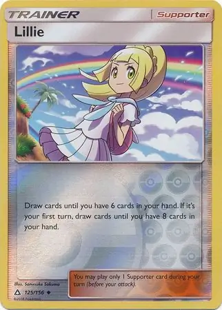 Lillie Reverse Holo Pokemon card from Ultra Prism