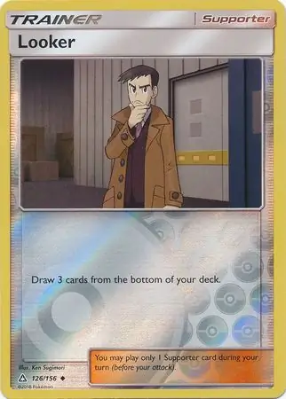 Looker Reverse Holo Pokemon card from Ultra Prism