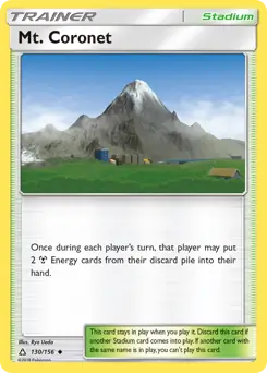 Mt. Coronet Pokemon card from Ultra Prism