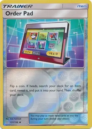 Order Pad Reverse Holo Pokemon card from Ultra Prism