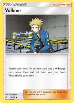 Volkner Pokemon card from Ultra Prism